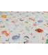 Сгъваемо детско килимче за игра, топлоизолиращо 180x200х1см  - модел Животни в самолет и азбука