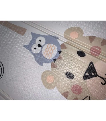 Сгъваемо детско килимче за игра, топлоизолиращо 160x180x1cm - модел Лисица и Тигър