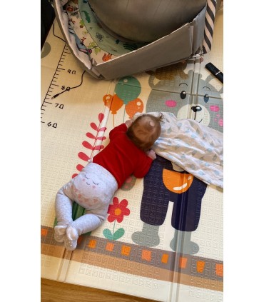 Сгъваемо детско килимче за игра, топлоизолиращо 180x200x1cm - Мече и Лунапарк