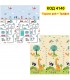 Сгъваемо детско килимче за игра, топлоизолиращо 180x200x1cm - модел Горски рай + Трафик