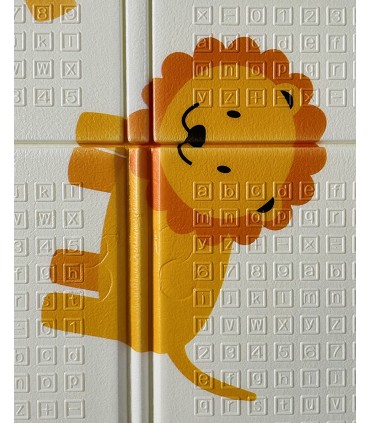 Сгъваемо детско килимче за игра, топлоизолиращо 180x150x1cm - Жираф и Цифри