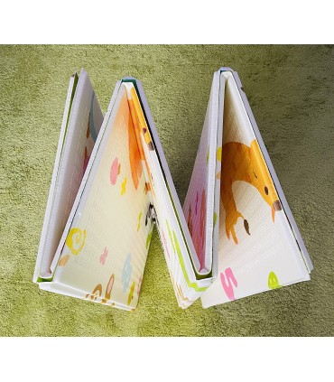 Сгъваемо детско килимче за игра, топлоизолиращо 180x150x1cm - Жираф и Цифри