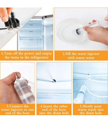 Комплект за почистване и източване на хладилник - 5 части