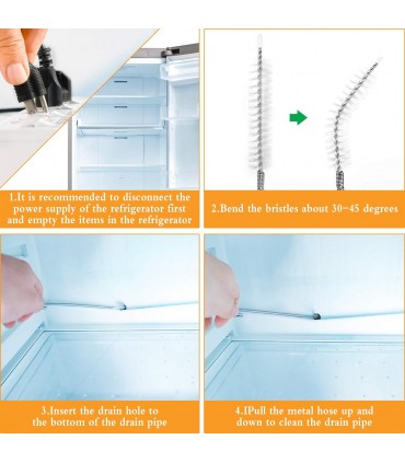 Комплект за почистване и източване на хладилник - 5 части