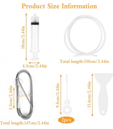 Комплект за почистване и източване на хладилник - 5 части