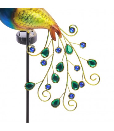 Градинска соларна LED лампа с форма на паун