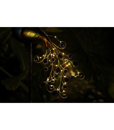 Градинска соларна LED лампа с форма на паун