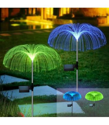 Цветна градинска лампа вендуза със соларен панел