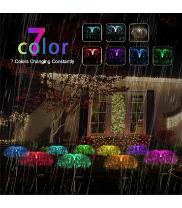 Цветна градинска лампа вендуза със соларен панел