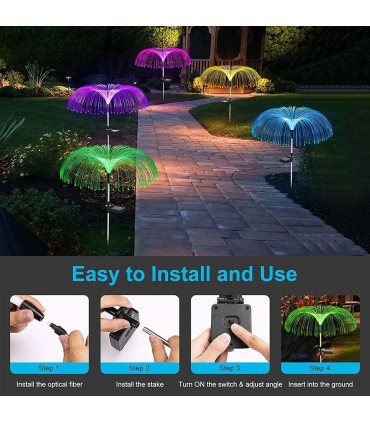 Цветна градинска лампа вендуза със соларен панел