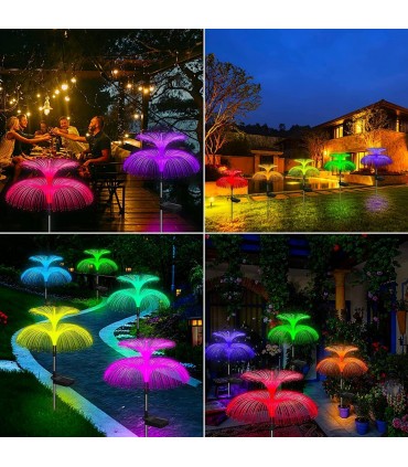 Цветна градинска лампа вендуза със соларен панел