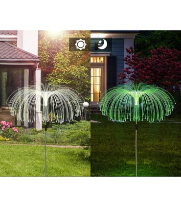 Цветна градинска лампа вендуза със соларен панел