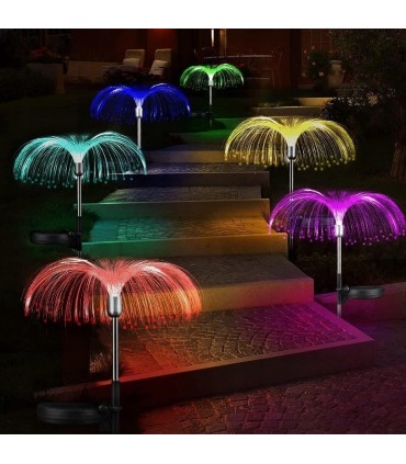 Цветна градинска лампа вендуза със соларен панел