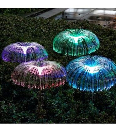 Цветна градинска лампа вендуза със соларен панел