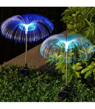 Цветна градинска лампа вендуза със соларен панел