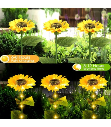 Соларна градинска лампа Слънчоглед