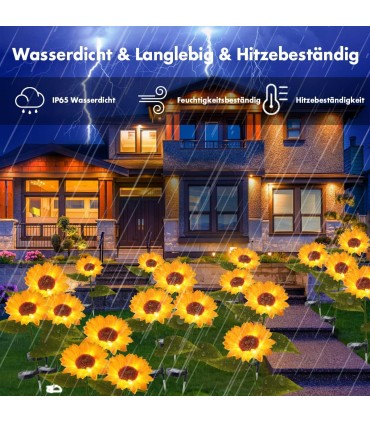 Соларна градинска лампа Слънчоглед