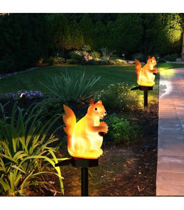 Декоративна градинска лампа със соларен панел Катерица