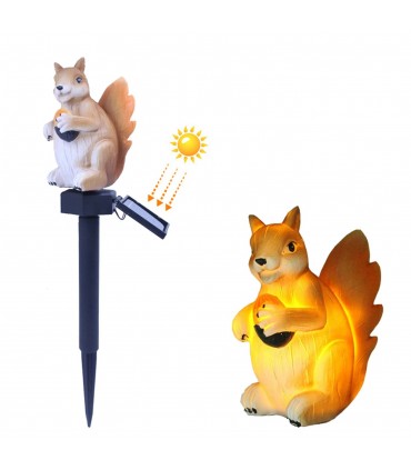 Декоративна градинска лампа със соларен панел Катерица