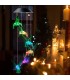 Соларни вятърни камбанки звънчета с цветни LED светлини - колибри