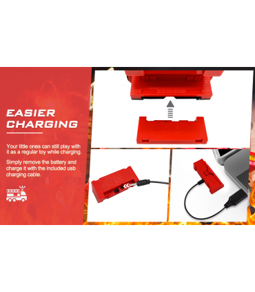 Пожарна кола трансформърс с вода и дистанционно - с акумулаторна батерия