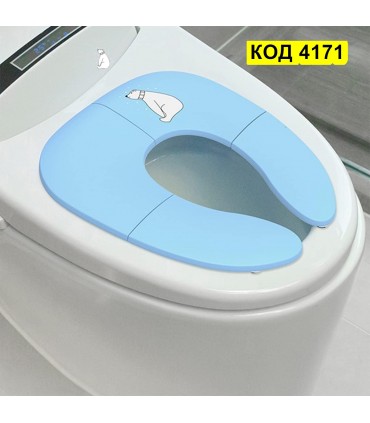 Сгъваема детска седалка за тоалетна - модел Мече