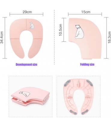 Сгъваема детска седалка за тоалетна - модел Мече