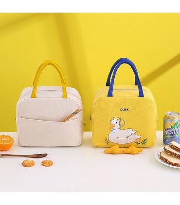 Детска термо чанта за храна Пате с крачета - бежов цвят