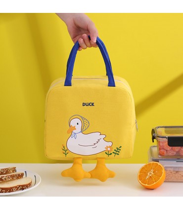 Чантичка за детска кухня "пате" с крачета - жълт цвят