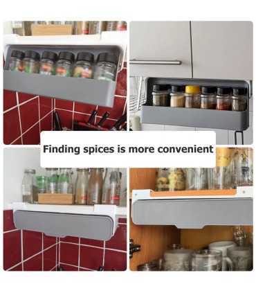 Органайзер поставка с 6 броя бурканчета за подправки за под шкаф