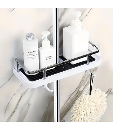 Универсален рафт-етажерка за душ с кукички