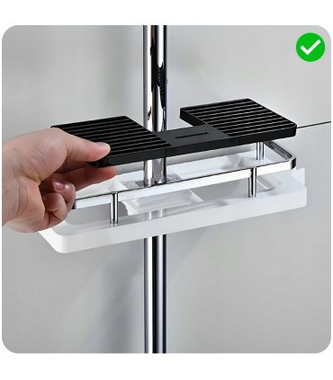 Универсален рафт-етажерка за душ с кукички