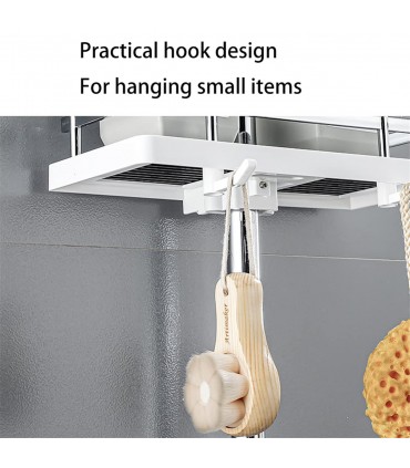 Универсален рафт-етажерка за душ с кукички