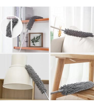 К-т 3 бр микрофибърни огъващи се четки за прах с телескопична дръжка 280см