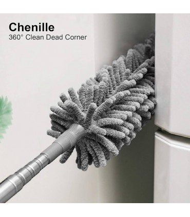 К-т 3 бр микрофибърни огъващи се четки за прах с телескопична дръжка 280см