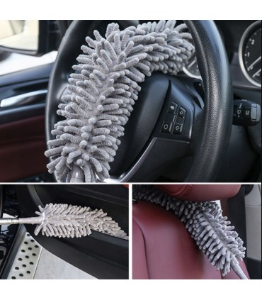 К-т 3 бр микрофибърни огъващи се четки за прах с телескопична дръжка 280см