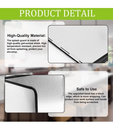 Голяма метална предпазна преграда при готвене тип параван