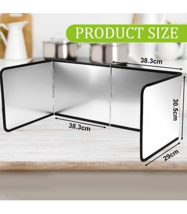 Голяма метална предпазна преграда при готвене тип параван