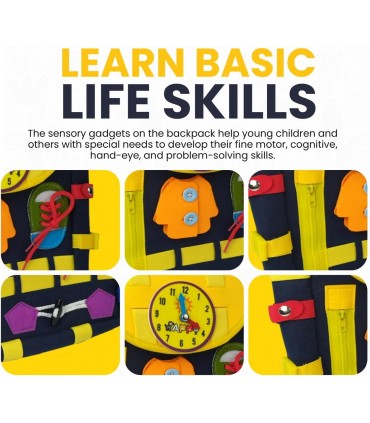 Сензорни играчки Монтесори раница за деца с катарами и ципове