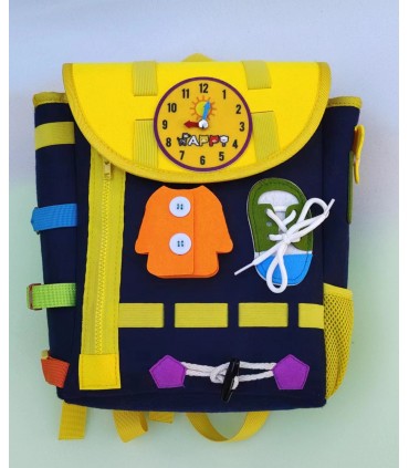 Сензорни играчки Монтесори раница за деца с катарами и ципове