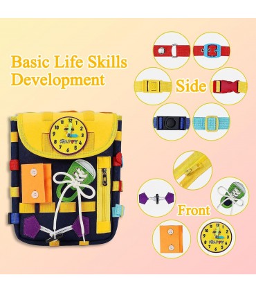 Сензорни играчки Монтесори раница за деца с катарами и ципове