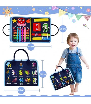 Монтесори тиха книга за деца бизиборд с 4 страници