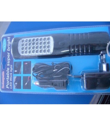 Акумулаторна LED Работна Лампа с 35 Диода и зарядно на 12V и 220V