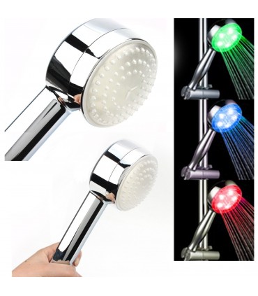 LED Душ слушалка светеща в 3 различни цвята с температурен датчик - МОДЕЛ 2
