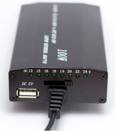 Универсално зарядно за лаптоп 100W с букса за включване към запалката в колата