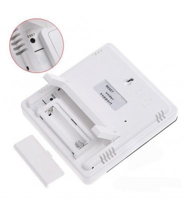 HTC-1 Стаен термометър вътрешна и външна температура, Влагомер, Часовник