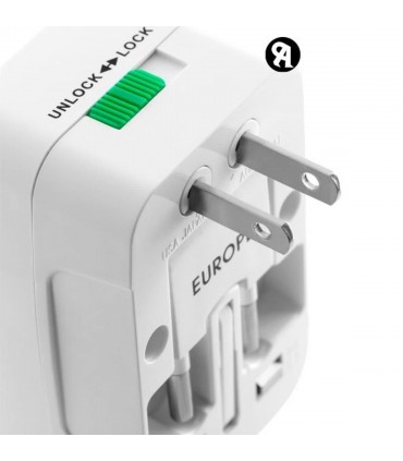 Универсален туристически адаптер - преходник към AU/UK/US/EU стандарти