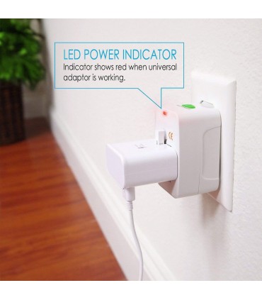 Универсален туристически адаптер - преходник към AU/UK/US/EU стандарти