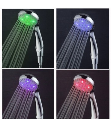 LED Светеща Душ Слушалка  с температурен датчик с 4 Цвята