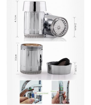 Светещ в различни цветове накрайник за чешма